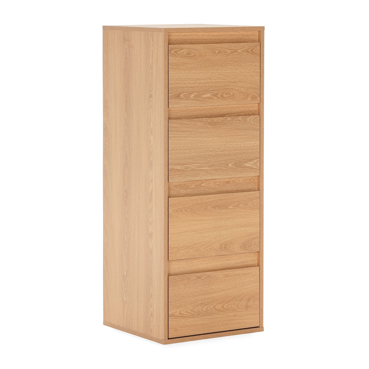 Cómoda alta Tori 4 cajones efecto Roble