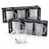 thumbnail of Theeglazen Set 6 Stuks 246 ml – Koffieglazen met Oor – Cappuccino / Latte Glazen – Transparant Glas