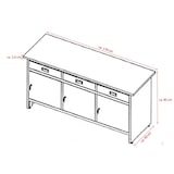 thumbnail of Werkbank Arbeitstisch Werktisch Metalltisch Werkzeugschrank Werkstatteinrichtung Metall Holzplatte Tisch Holztischplatte Schubladen Grosny Jet-Line