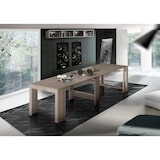 thumbnail of Dmora Ausziehbarer Esstisch Martino, Ausziehbare Konsole bis zu 12 Sitzplätzen, Tisch mit Verlängerungshalter, cm 51/300x90h77, Perl-Ulme