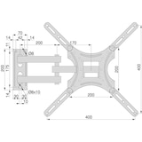 thumbnail of Soporte de Pared para Televisor TV 14" a 60" Pulgadas Giratorio, 45 kg, VESA 60x60mm hasta 400x400mm