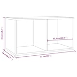 thumbnail of vidaXL Schallplatten-Aufbewahrungsbox Weiß 71x34x36 cm Holzwerkstoff