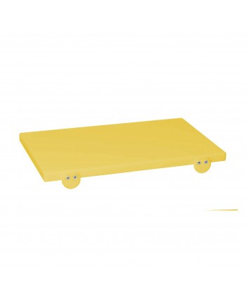Euroceppi Professionelle High Density Polyethylen farbige Schneidebrett Cm 50x30h2 für Lebensmittel, gelb