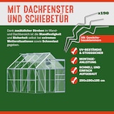 thumbnail of Gardebruk Aluminium Gewächshaus 4,75m² 250x190cm