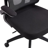 thumbnail of ZIK Cadeira de escritório ergonómica giratória em tecido com braços e apoio para a cabeça, apoio lombar, altura ajustável, direcional - preta