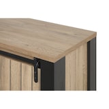 thumbnail of Matelpro - Buffet/bahut industriel 220 cm chêne/noir Simeo - Moderne & Design -Chêne/noir -  -Types de portes: Coulissantes