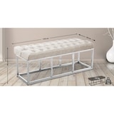 thumbnail of Banc Amun E en tissu Crème/120 cm