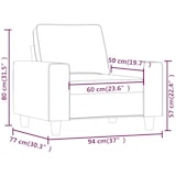 thumbnail of vidaXL Sessel Schwarz 60 cm Stoff