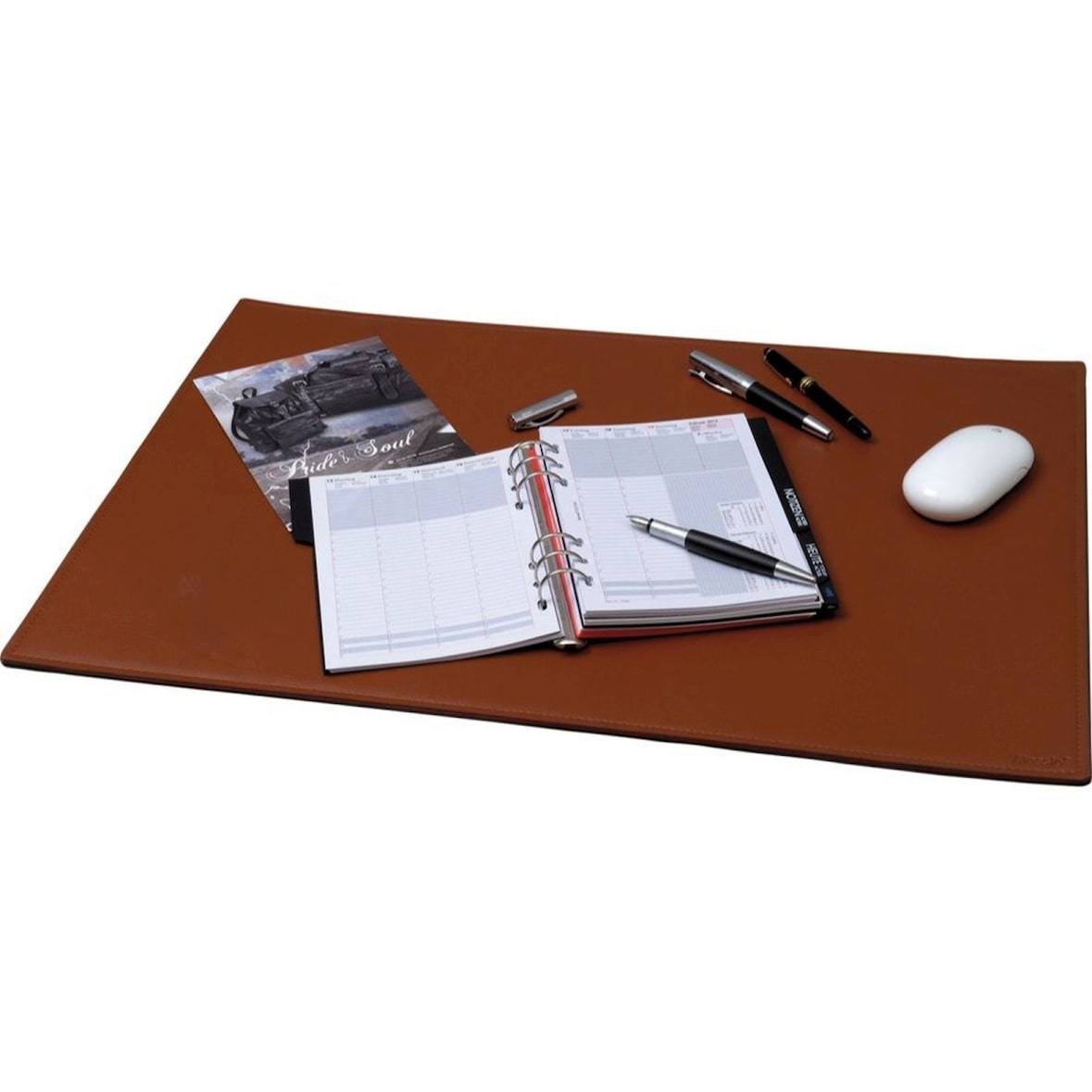 Schreibunterlage Leder 65x45cm cognac