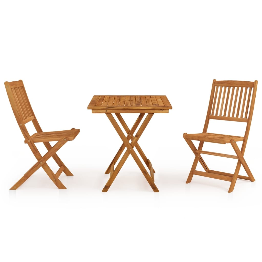 Helloshop26 - Conjunto de comedor de jardín plegable de 3 piezas en madera maciza de acacia 02_0014920