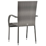 thumbnail of Helloshop26 - Conjunto de comedor de jardín exterior de 3 piezas muebles grises 02_0013620