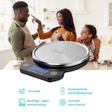 thumbnail of SOEM® Keukenweegschaal Digitaal - Precisie Weegschaal keuken 0,1 - 6kg - Tarra Functie - Inclusief Batterijen - RVS/Zwart