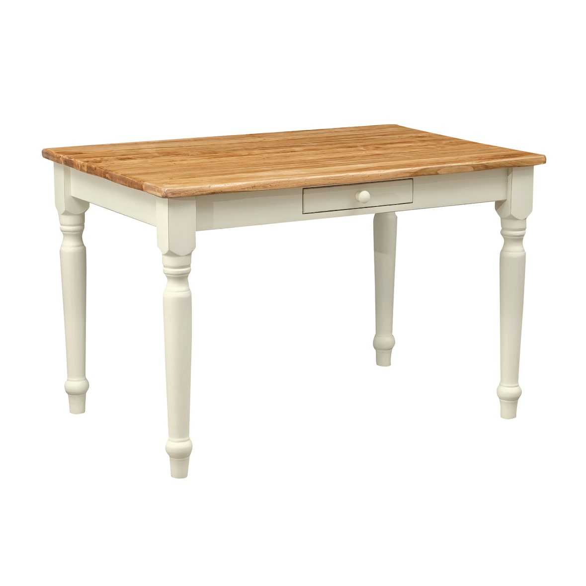 Biscottini Tavolo da pranzo e cucina 120x80x80 cm - Scrivania ufficio con cassetto - Tavolo cucina - Tavolo ristorante in legno massello Made in Italy