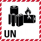 thumbnail of Dreifke® Aufkleber | Gefahrgutaufkleber: Lithiumbatterien - ADR 2023 - 100x100 mm Folie selbstklebend, 500 St