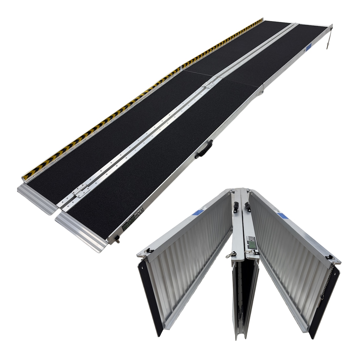 TRUTZHOLM Rollstuhlrampe Alu 2-fach klappbar 305 cm Traglast 272 kg Antirutsch beschichtet