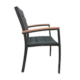 thumbnail of METRO PROFESSIONAL Stapelstuhl gepolstert mit Armlehne Lynx, Alu/Textilen-Bespannung, schwarz