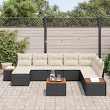 thumbnail of vidaXL Garten-Sofa-Set 9 pcs Schwarz und Creme 319 x 209 x 85 cm
