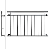 thumbnail of ECD Germany Französischer Balkon 90x156 cm Anthrazit matt | 11 Stäbe, Stahl pulverbeschichtet, Fenstergitter
