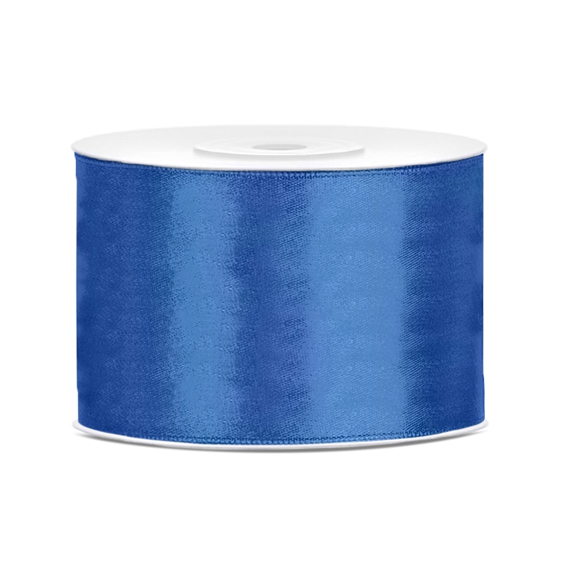 Satin Geschenkband blau 25m 50mm breit