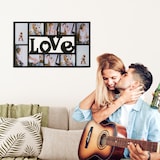 thumbnail of Relaxdays Bilderrahmen Collage LOVE, Fotorahmen 10 Bilder, Wandgalerie für Fotocollagen, HBT: 36,5 x 72 x 2 cm, schwarz