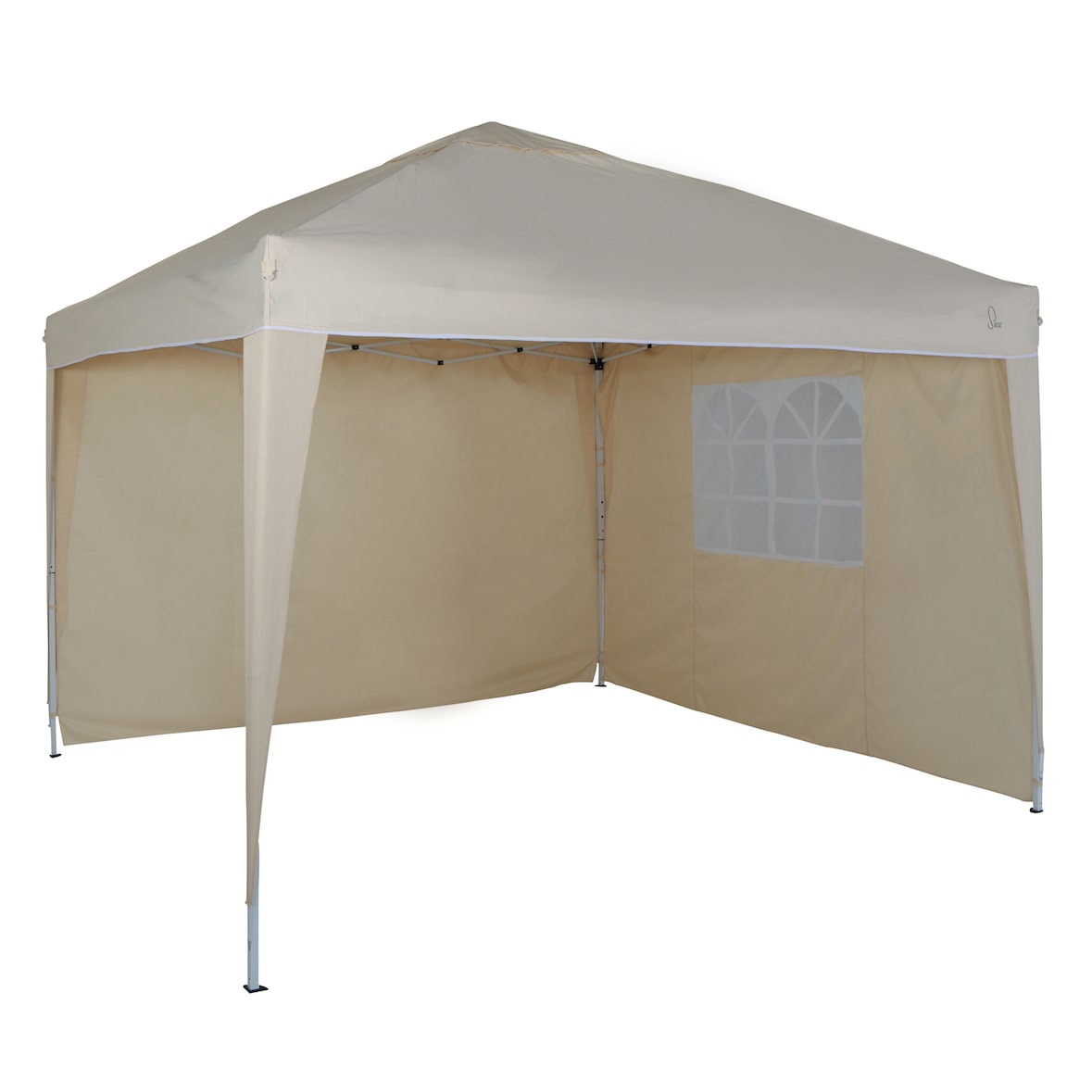 SVITA PAGO Gartenpavillon Partyzelt Pavillon faltbar Pop-Up Gartenzelt mit Fenster Beige