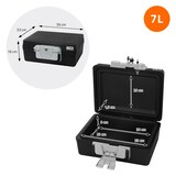 thumbnail of ECD Germany Dokumentenbox DIN A4, 39×33×16 cm (7 L) – feuerfest & wasserdicht, abschließbar (2 Schlüssel), Sicherheitskoffer/Geldkassette mit Griff