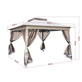 thumbnail of Pavillon Gartenpavillion Pergola Metall Outdoor Kleopatra 335x335x270cm faltbar