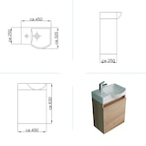 thumbnail of Alpenberger Gäste-WC Waschtisch | Keramik-Waschbecken mit Unterschrank | Badschrank mit Softclose | Vormontierter Waschbeckenunterschrank Badmöbel Set