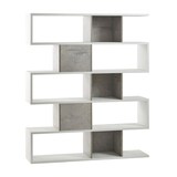 thumbnail of SARMOG LIBRERIA MODULARE H178 L150 KIT in truciolare nobilitato color ossido bianco e cemento