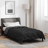 thumbnail of vidaXL Winterbettdecke Schwarz und Anthrazit 220 x 155 cm Mikrofaser