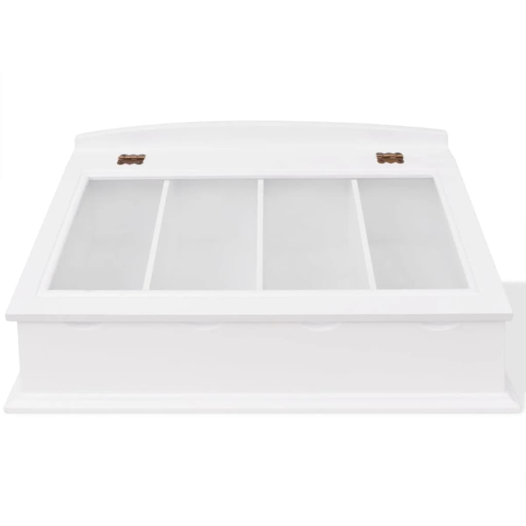 vidaXL Besteklade MDF wit barok stijl