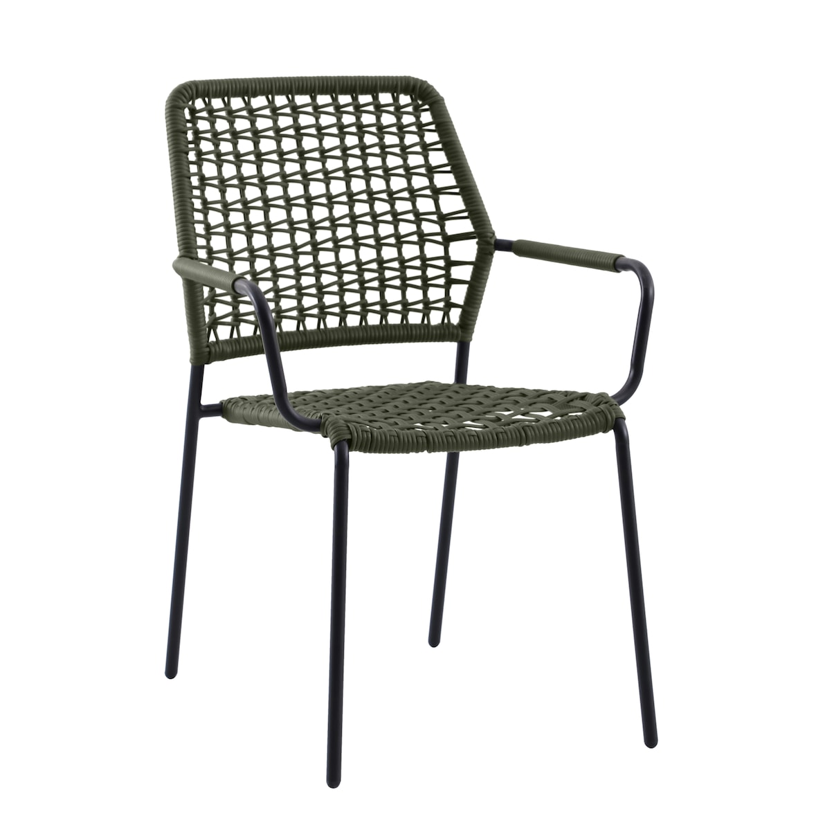 METRO PROFESSIONAL Gastro stapelbare stoel Alta, staal/polyrattan, olijfgroen