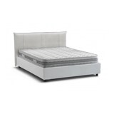 thumbnail of Dmora Letto matrimoniale Flavia, Letto contenitore con rivestimento in tessuto, 100% Made in Italy, con materasso 160x190 Cm incluso, Bianco