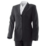 thumbnail of 700 - Damenblazer lang : anthrazit 53% Polyester 43% Schurwolle 4% Elasthan 46