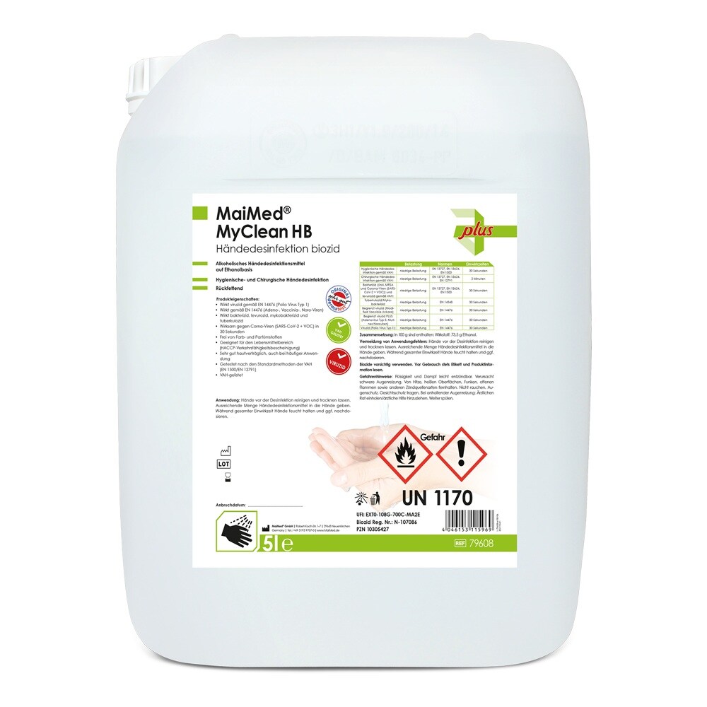 MaiMed MyClean HB - Händedesinfektionsmittel - 2 x 5L - Handdesinfektion