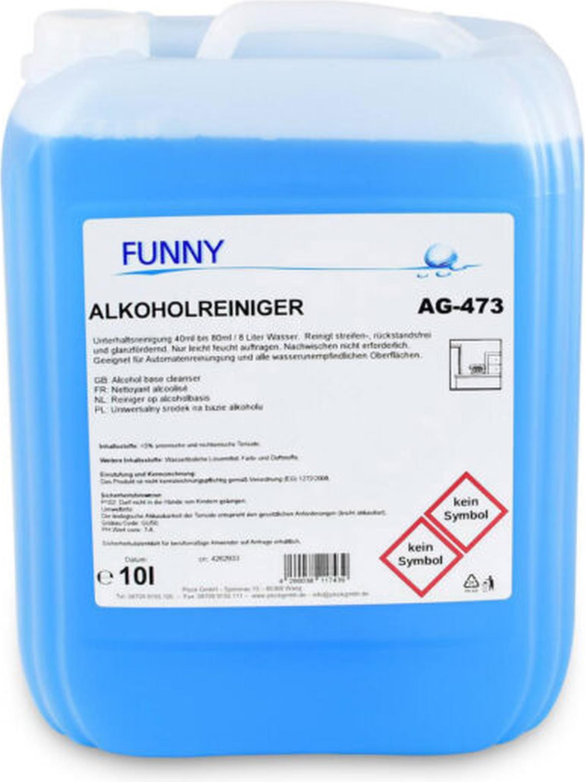 Alkoholreiniger Funny - 2 x 10 L Kanister - Konzentrat - Allesreiniger
