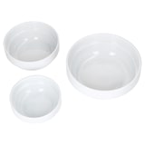 thumbnail of TOMMY 3tlg Schalen Set 11,3cm 14,2cm 17,5cm stapelbar weiß Porzellan
