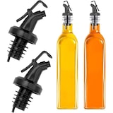 thumbnail of Vertedor para botellas negro con tapón de plástico en juego de 10