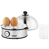 thumbnail of Unold 38626 EGG COOKER Edel, 360W, mango para 1 a 7 huevos, bandeja de cocción, acero inoxidable/negro