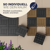 thumbnail of Casaria WPC Fliesen 44x Mosaik Anthrazit