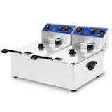 thumbnail of VERTES Freidora eléctrica profesional 2x 10L (2x 3000W, 230V, principio de zona fría, temperatura 50-250°C, 2 cestas para freír)