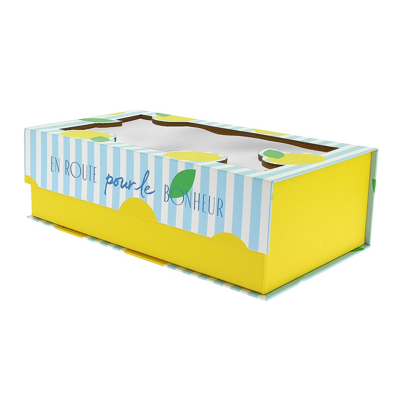 CREAPAK bonheur boite rectangle pliable fenetre plexi 32x18x10 - carton de 12