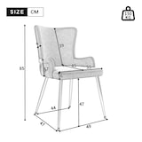 thumbnail of Esszimmerstuhl 2er Set 85x47x49 cm Samt Beige+Gold mit Metallbeinen modern bequem pflegeleicht als Dining und Loungestuhl vielseitig einsetzbar
