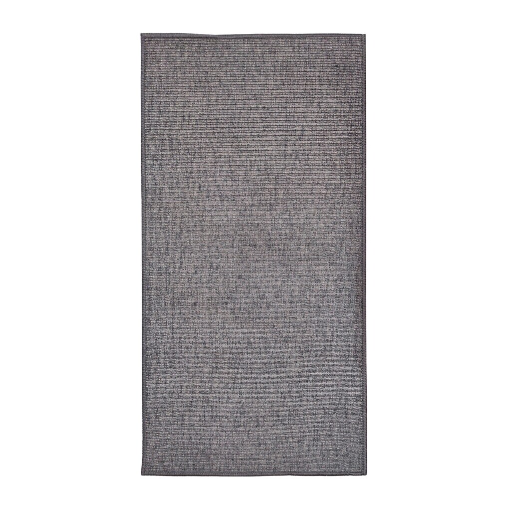 Alfombra Rustic 3816, Alfombras Tadi & Imperio 1979, exterior, fibra sintética sin pelo, color gris antracita, 60x200 cm