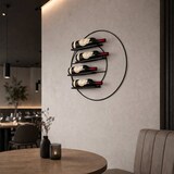 thumbnail of DanDiBo Weinregal Wand Metall 55 cm Schwarz Largo Rund Hängend Flaschenregal 96213 Flaschenhalter Wandmontage Wine Rack Weinständer