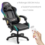 thumbnail of Amstrad AMS-LED-DARKSIDE Fauteuil / Chaise de bureau  noir avec éclairage LED 366 effets - Télécommande