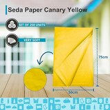 thumbnail of Carta velina Giallo Canarino (Confezione da 250) 50x75 cm – Fogli resistenti per confezioni, decorazioni e artigianato