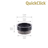 thumbnail of WAGNER QuickClick® Filzgleiter ULTRASOFT SLIM - 8er-Set Ersatzgleiter Ø 17 mm - für Basis Ø 17 mm - DE Ware - 15816100