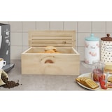 thumbnail of Brotbox aus Zirben Holz Brotkasten mit Schneidebrett 40.10-014