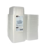 thumbnail of Starpak 50 Verpackungsbecher mit Klappdeckeln, PP rechteckig 1000 ml 7,4 cm x 13,1 cm x 19,1 cm transparent